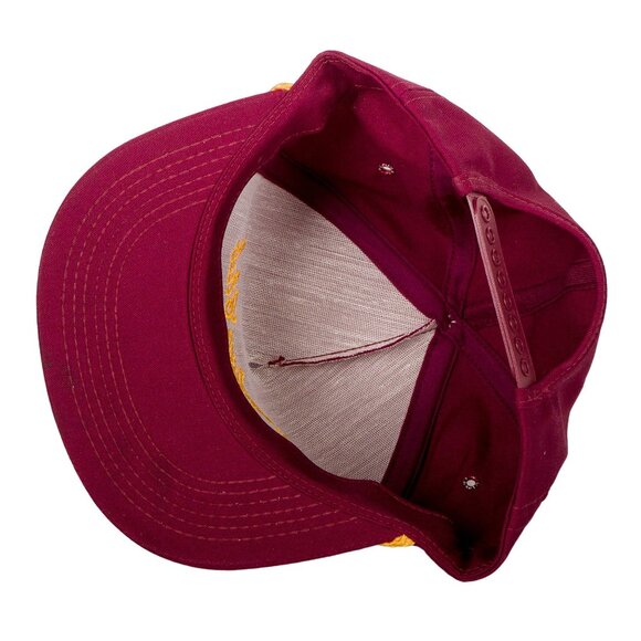 Canadian Club Classic Cap VTG Snapback Hat Gold Rope Trucker Burgundy - Picture 7 of 9